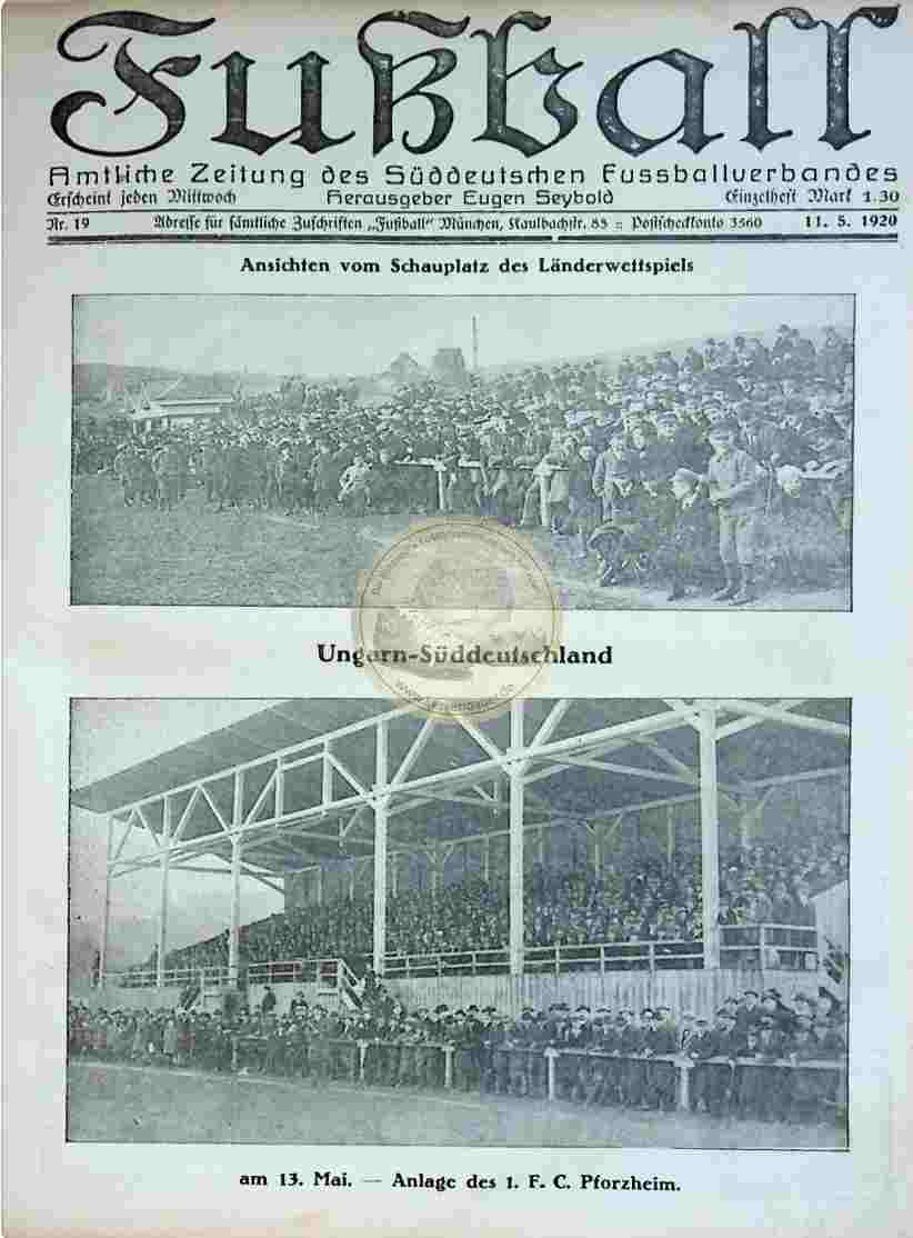 1920 Mai 11. Fußball Nr.19