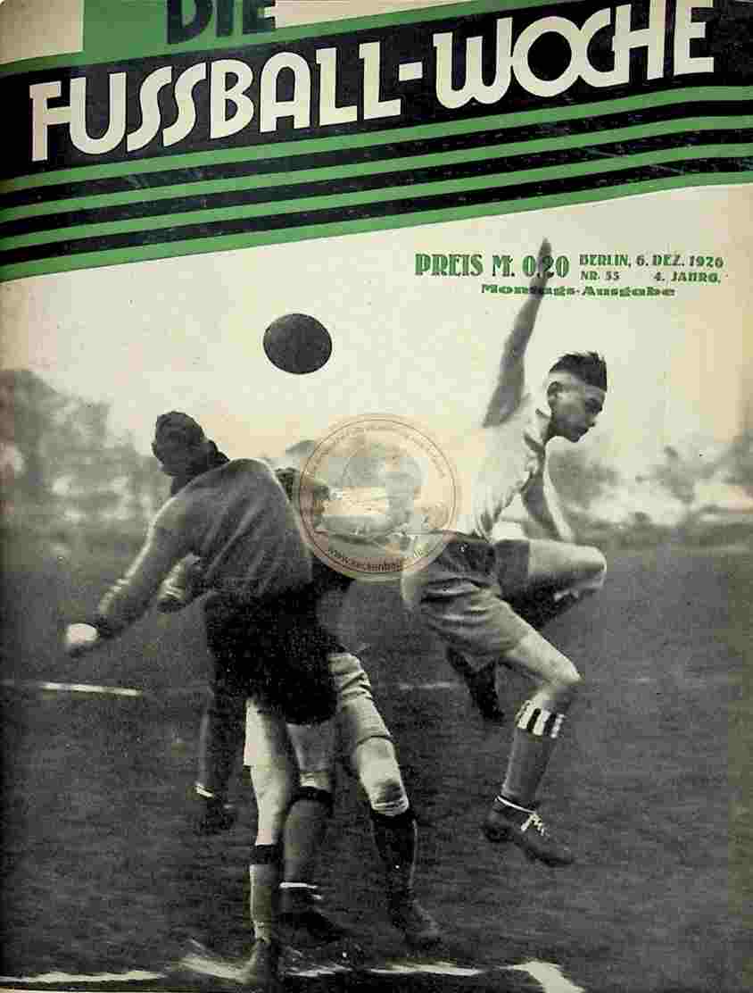 1926 Dezember 6. Fussball-Woche Nr. 55