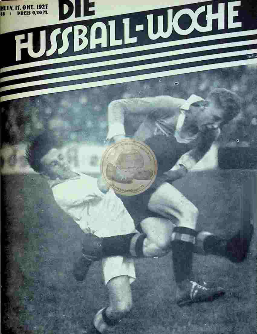 1927 Oktober 17. Fussball-Woche Nr. 83