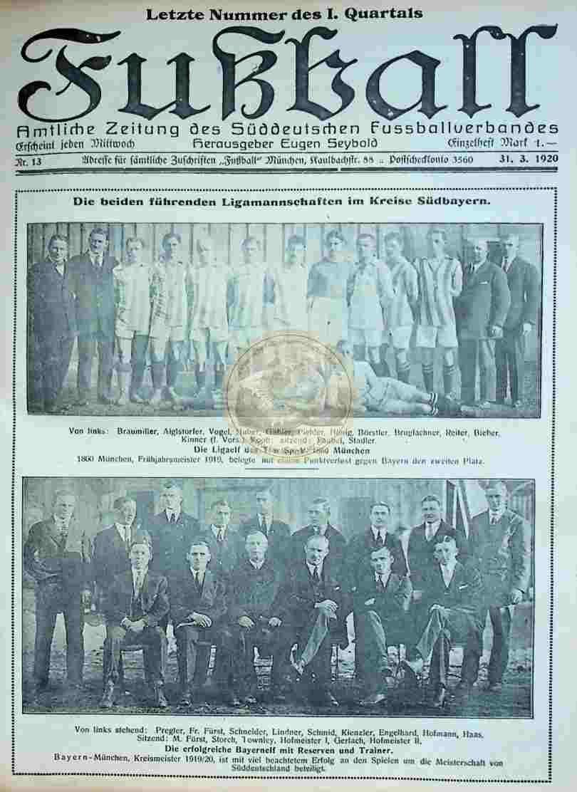 1920 März 31. Fußball Nr.13