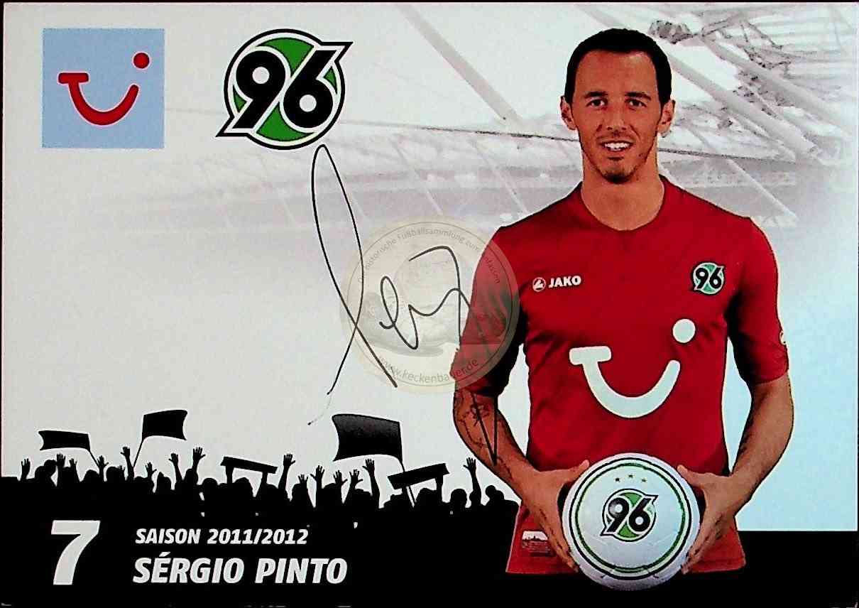 Autogrammkarte von Hannover 96 Sergio Pinto