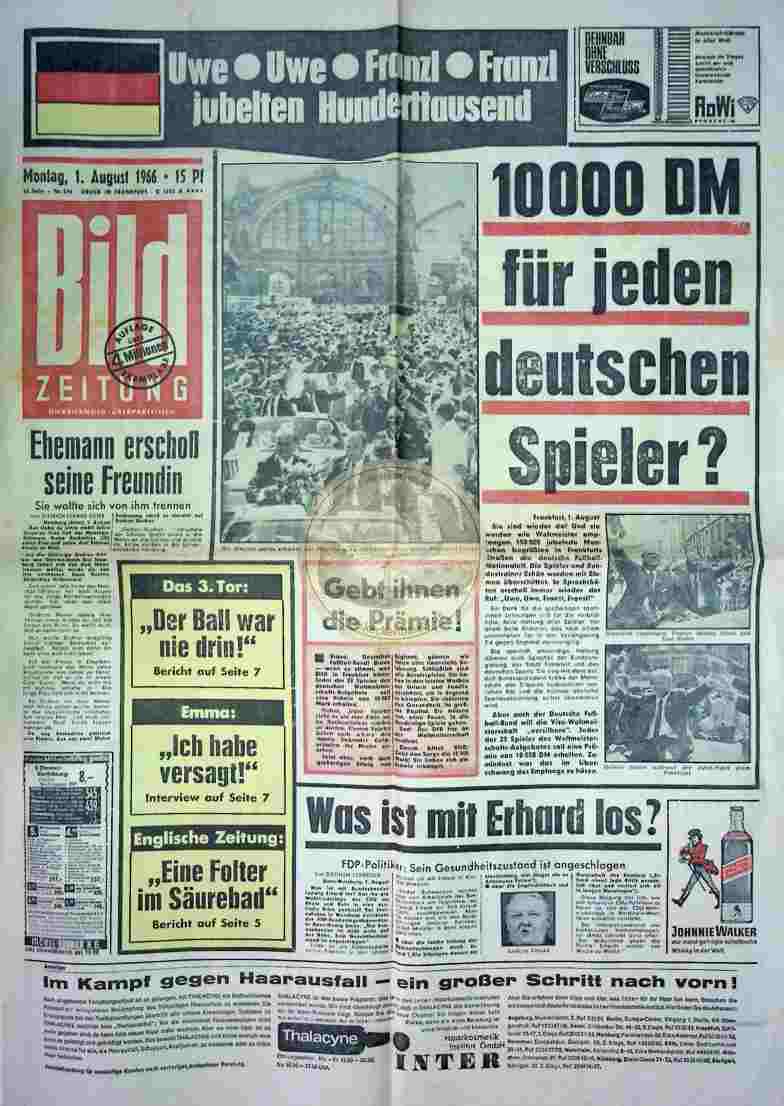 1966 August 1. Bildzeitung