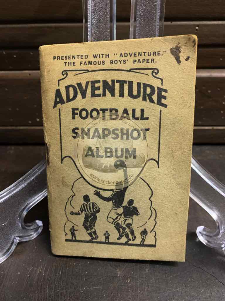Fußballsammelalbum "Adventure Football Snapshot Album" aus England in den 1930er Jahren komplett