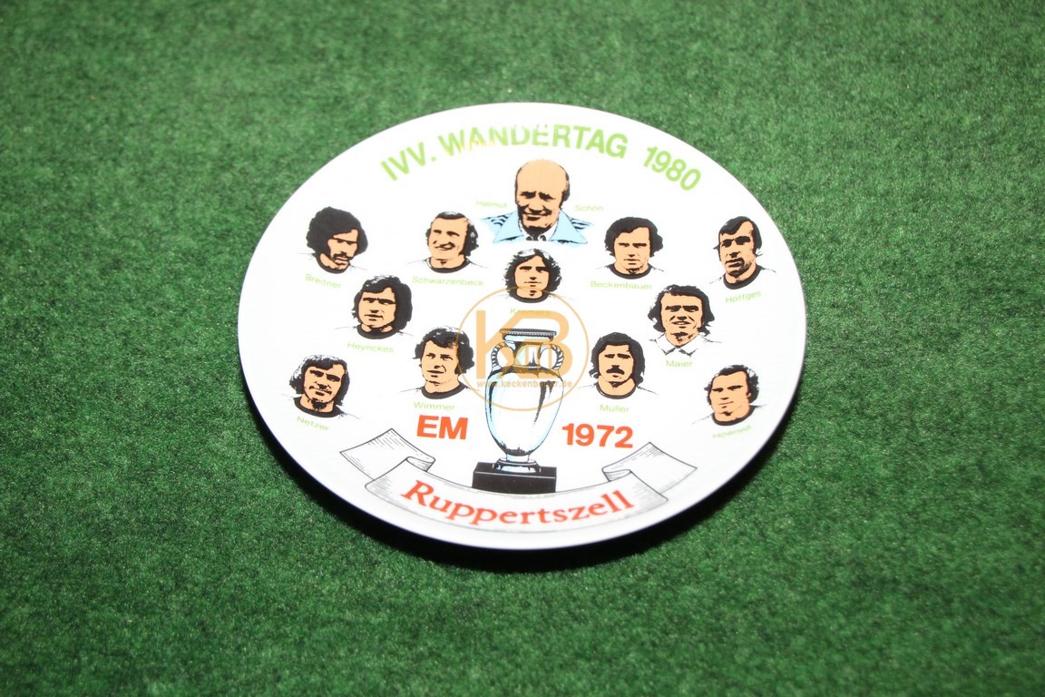 Wandteller zur Europameisterschaft 1972 in Belgien.