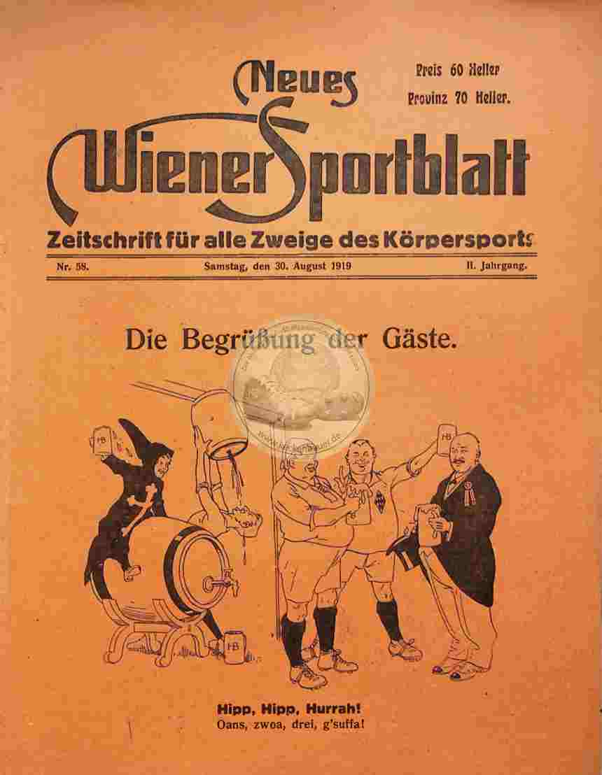 1919 August 30. Neues Wiener Sportblatt Nr.58