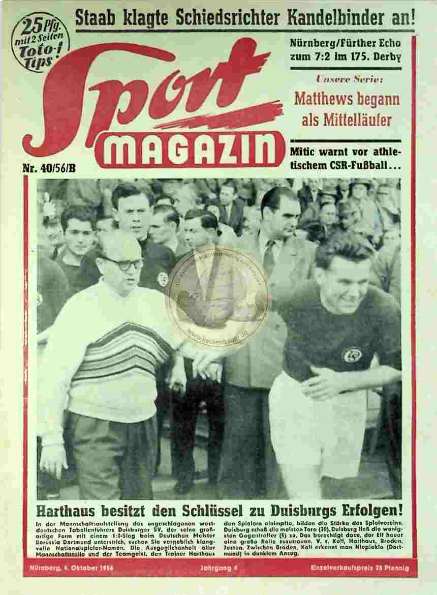 1956 Oktober 4. Sport Magazin Nr. 40