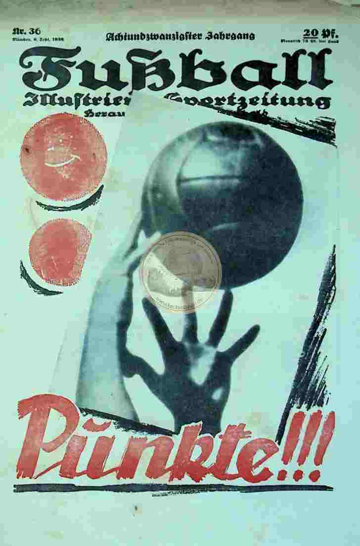 1938 September 6. Fußball Nr. 36