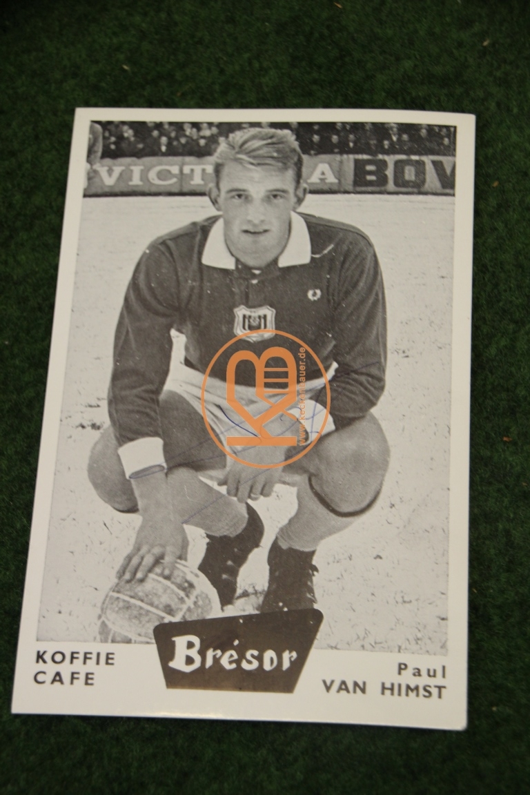 Autogrammkarte mit dem original Autogramm von Paul van Himst