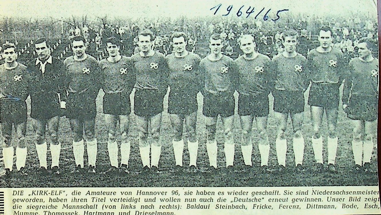 1964 / 65 Hannover 96 Zeitungsausschnitt aus dem Nachlass von einem ehemaligen Spieler