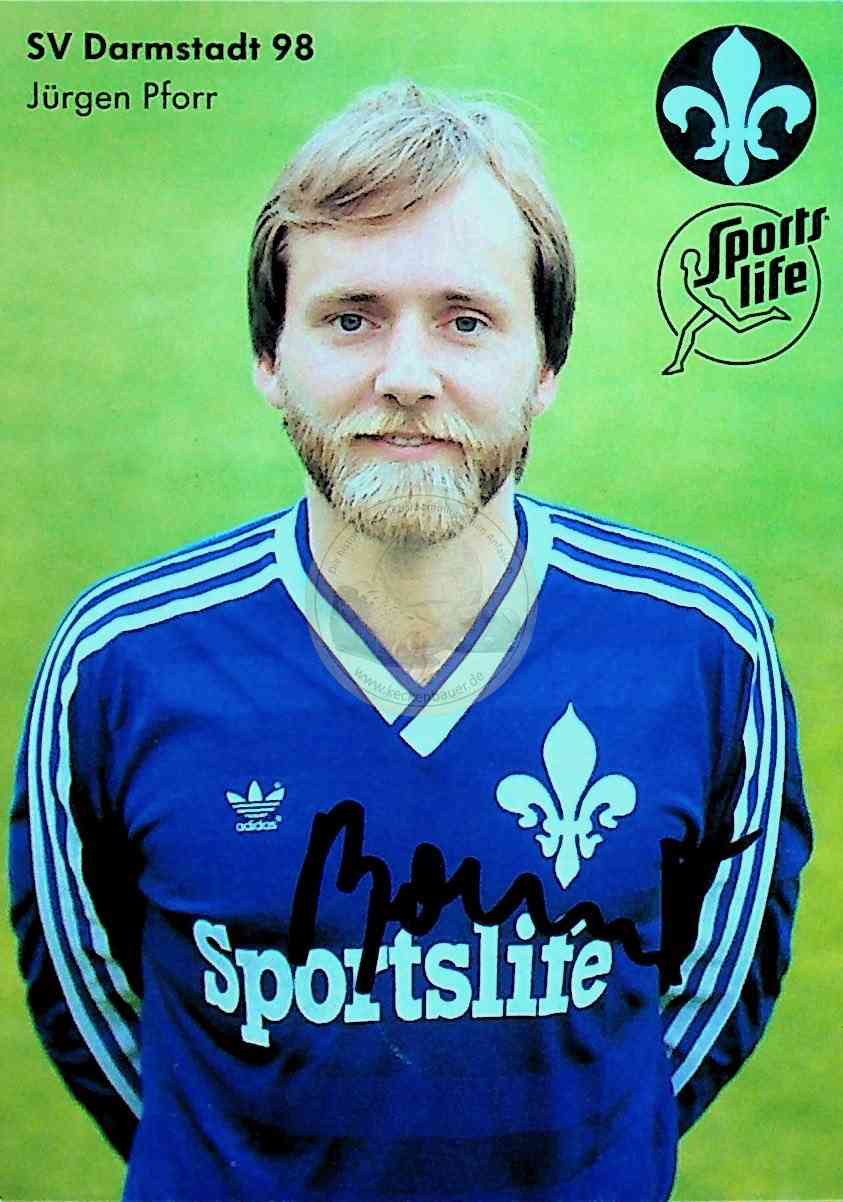 Autogrammkarte von Jürgen Pforr SV Darmstadt