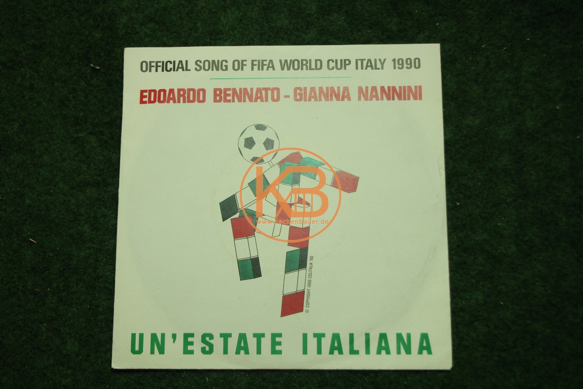  Fußball-Single Un`estate Italiana WM Song 1990 Bennato/Nannini