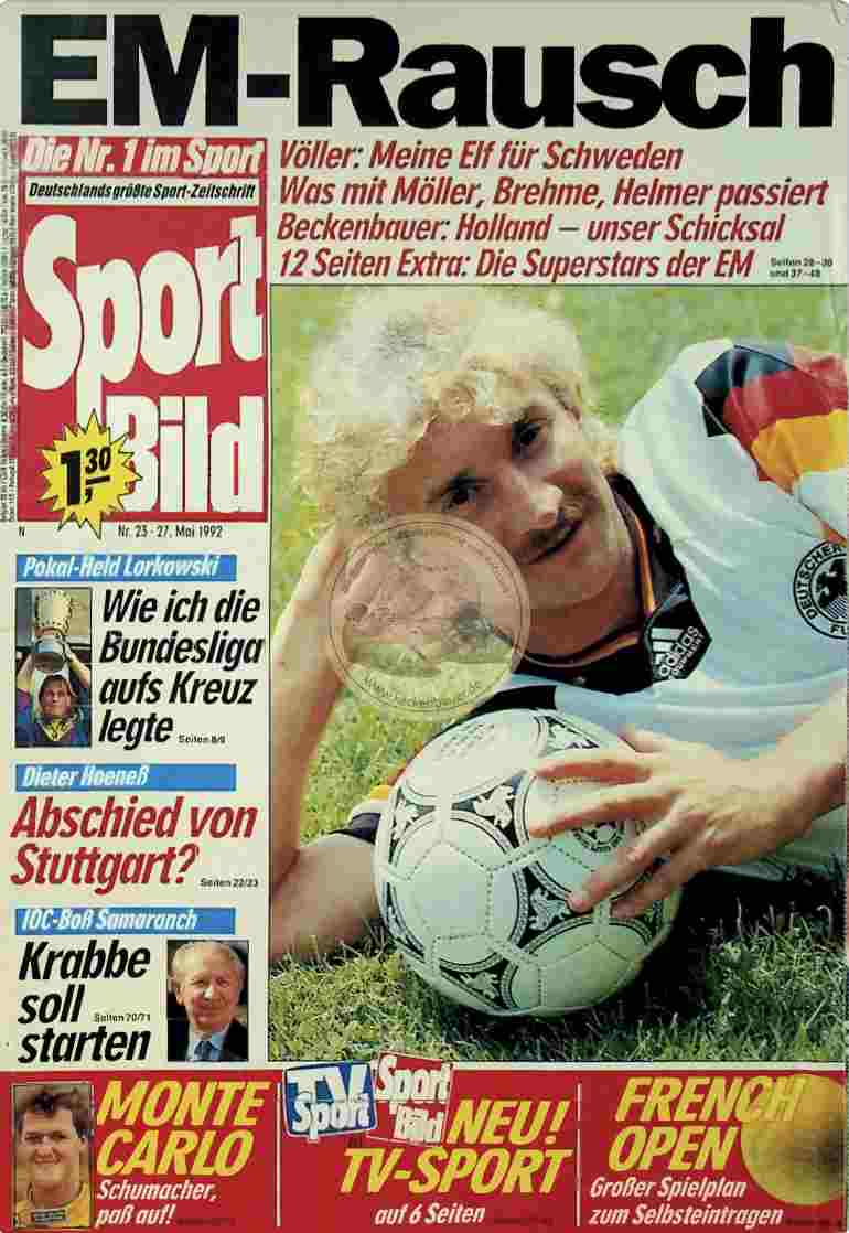 1992 Mai 27. Sport Bild Nr.23