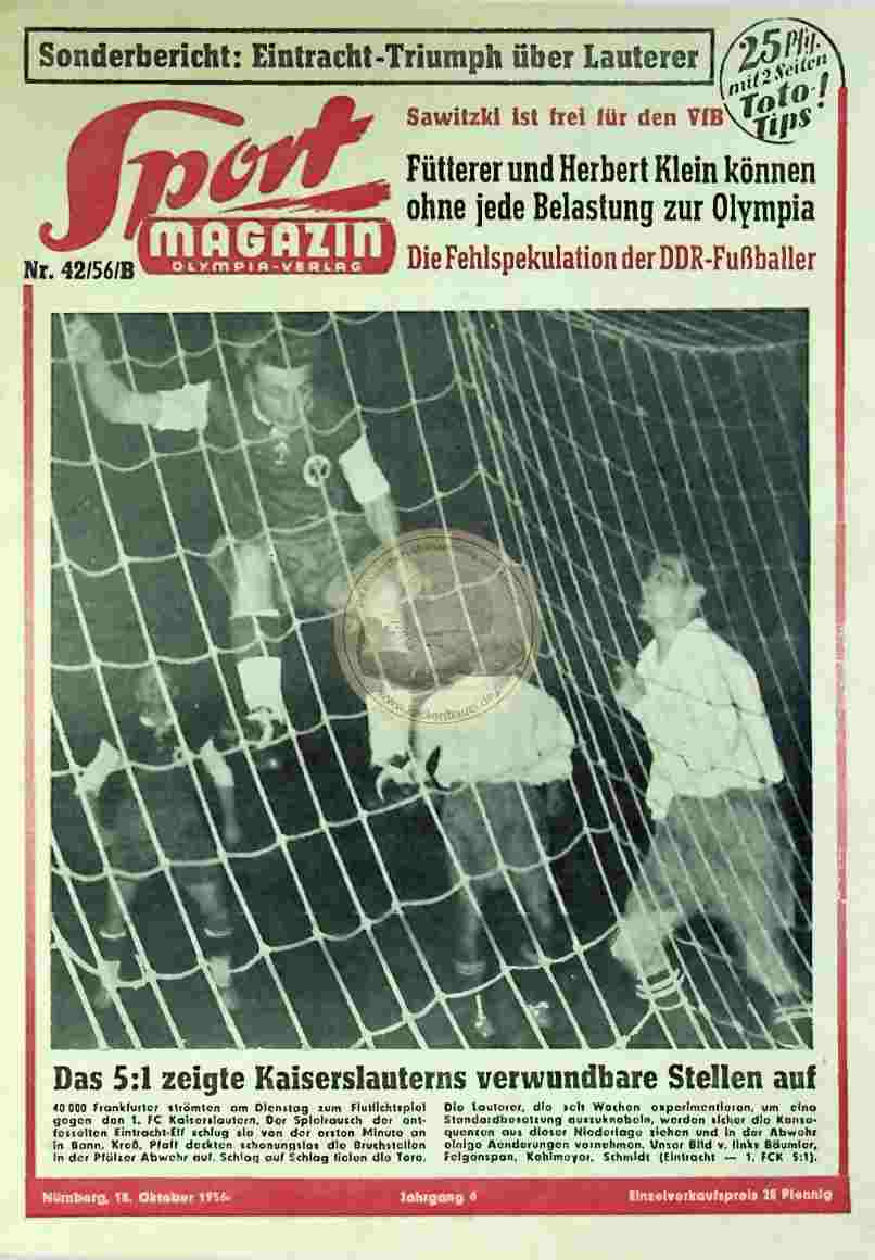 1956 Oktober 18. Sport Magazin Nr. 42