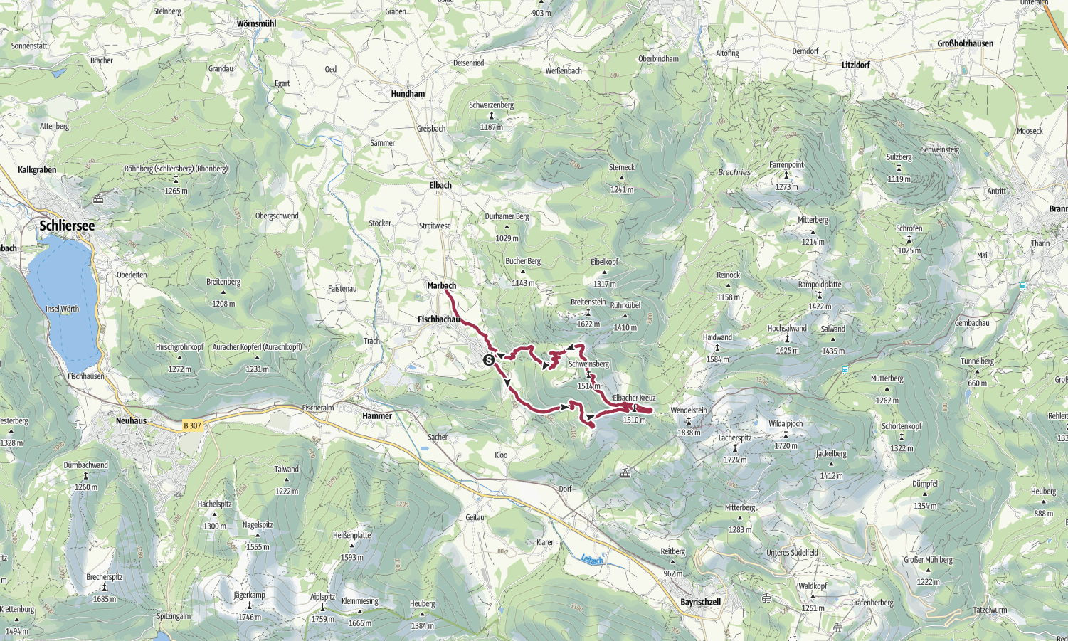 Erweiterung: Schweinsberg + Türkenköpfl + Kirchwand