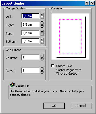 Рис. 6. Меню Layout Guides