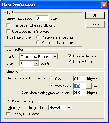 Рис. 8.6. Диалоговое окно More Preferences