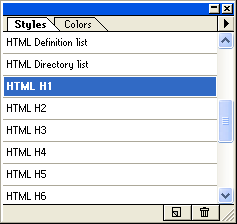 Рис. 6.1. Выбор стиля в палитре