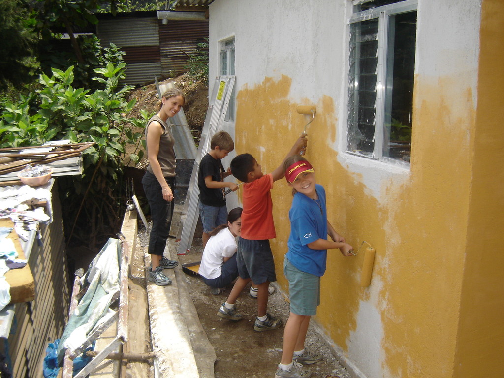 working on a home