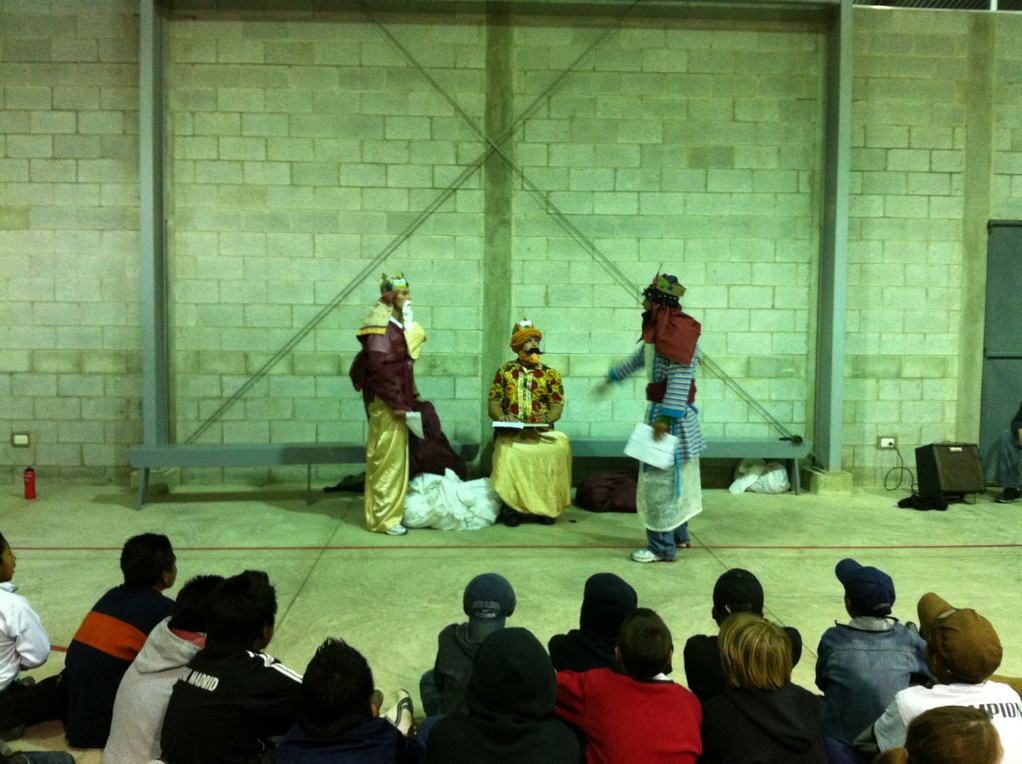 bvsa christmas party - brock, mynor, anthony doing a skit!