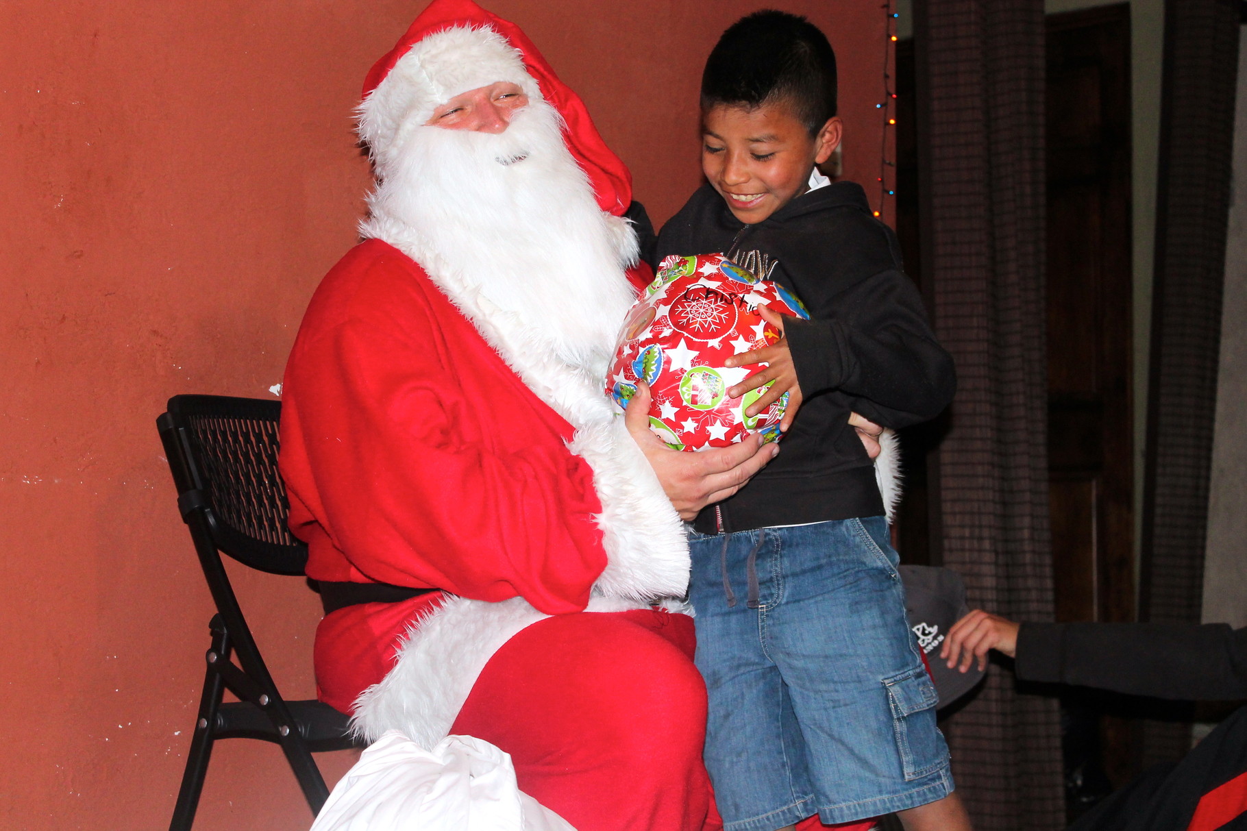 christian with santa!