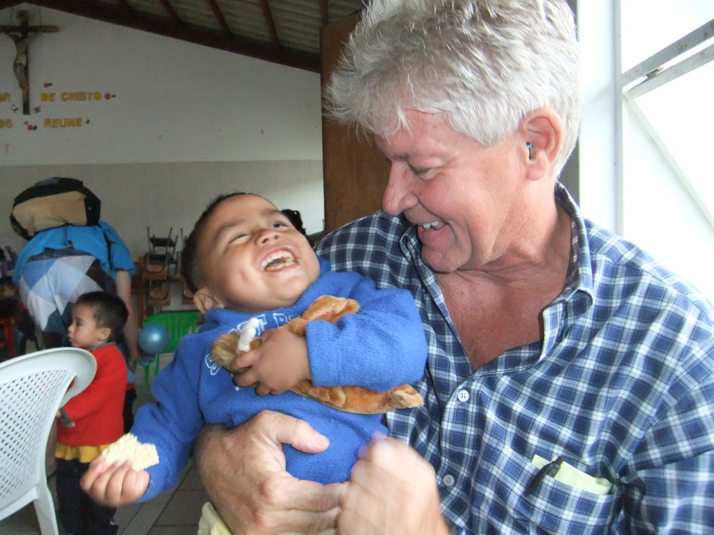 papa with danilo at the orphanage