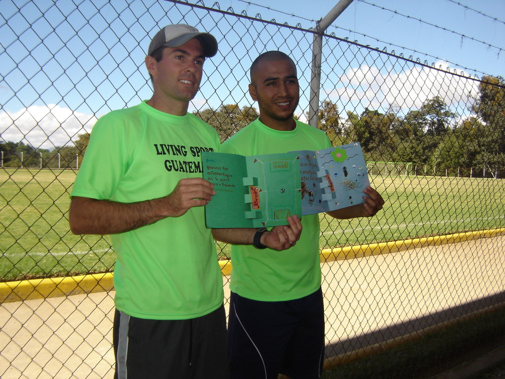 brock & minor with the cards the kids made