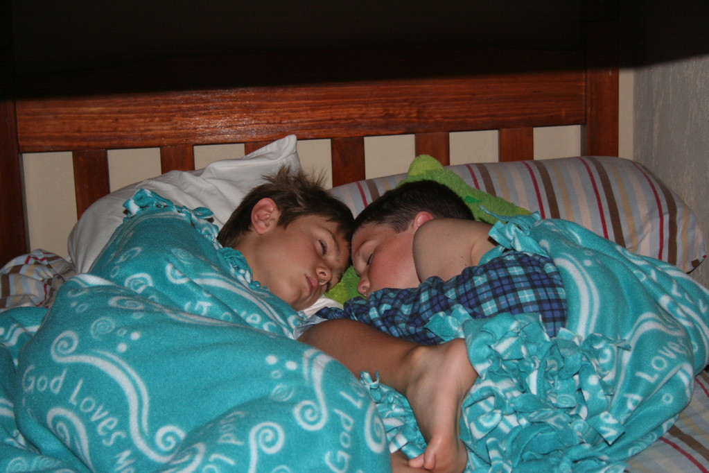jake and connor sleeping