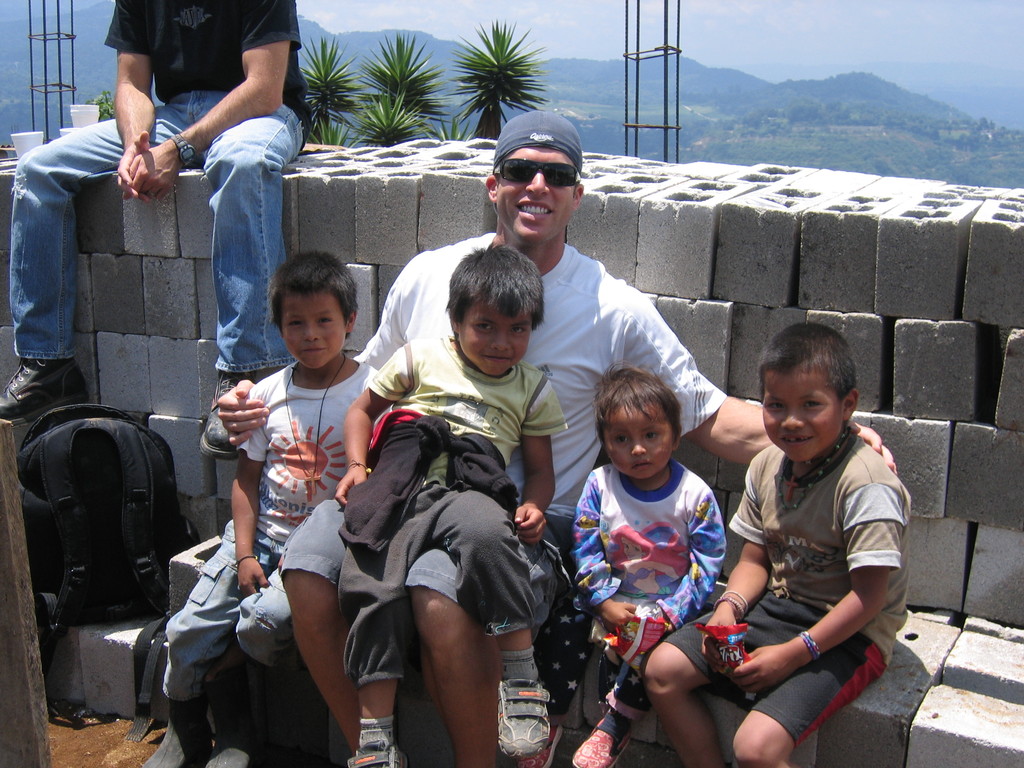 anthony takes a break with the kids