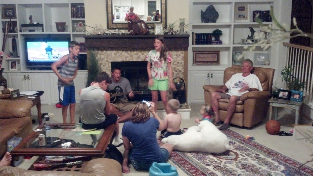 worship time with the nieces and nephews