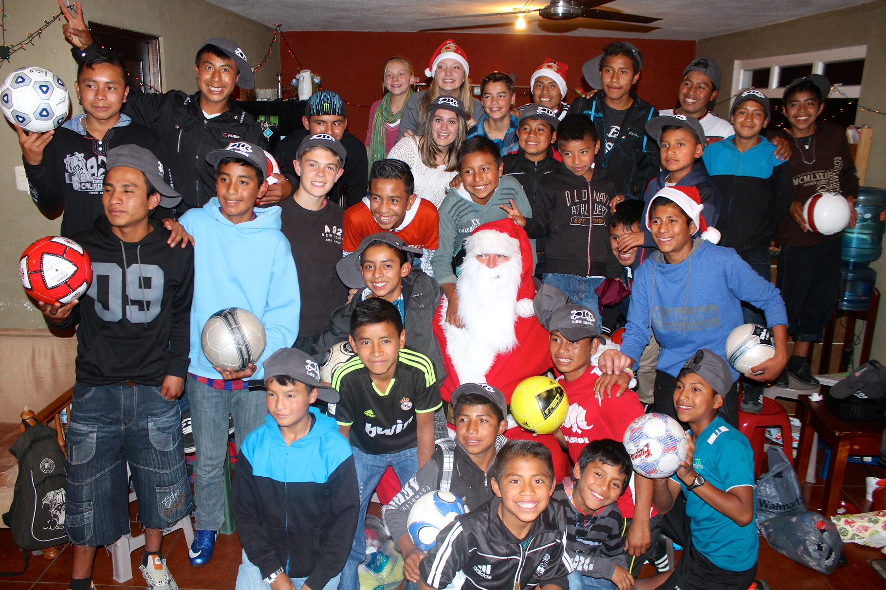 the rhinos with santa