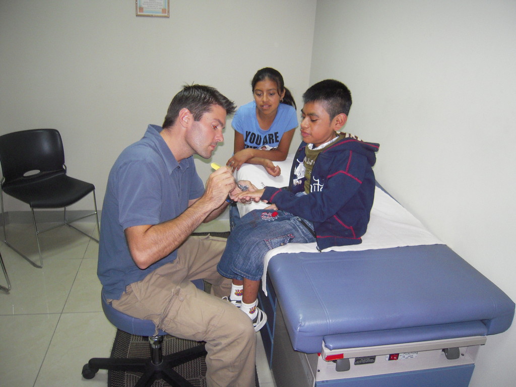 dr. brock checking him out