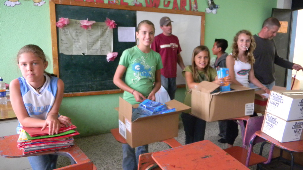 going through the supplies