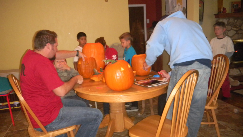 carving pumpkins