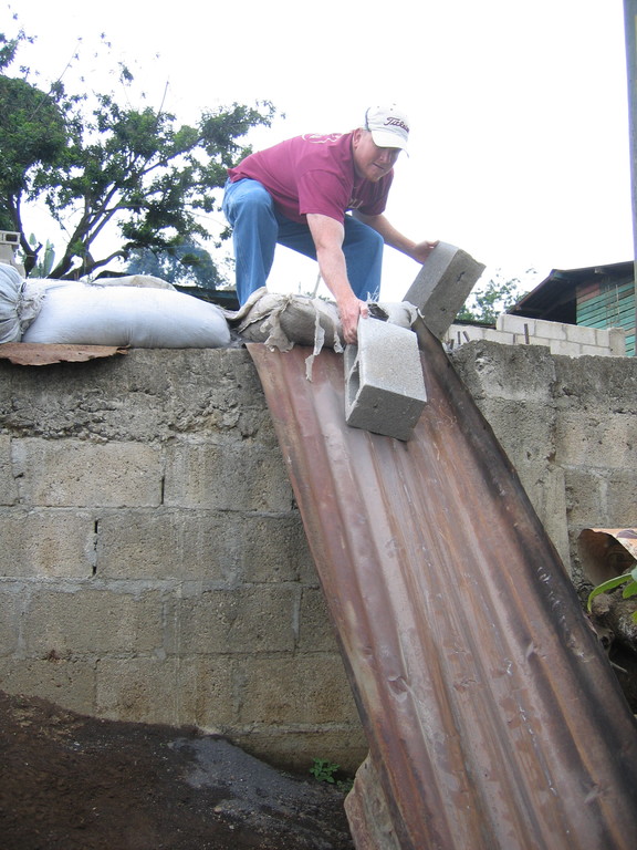 chip working at the jobsite