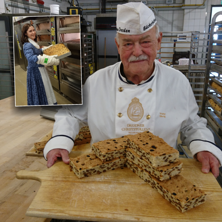 Stollenbäcker-Teamwork nach vier Jahren für 3000 Striezel-Bausteine