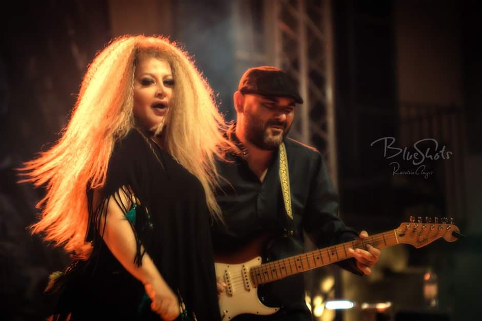 With Grace Quaranta, Bitonto Blues Festival 2019 (Photo by Rosario Claps)