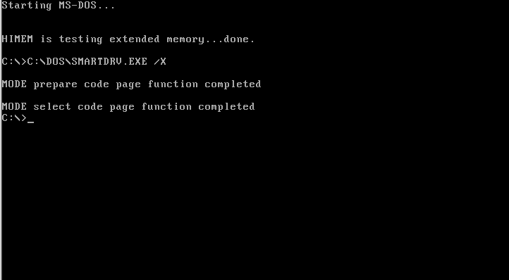 Vor der eigentlichen Windows for Workgroups Installation muss DOS 6.22 installiert sein.