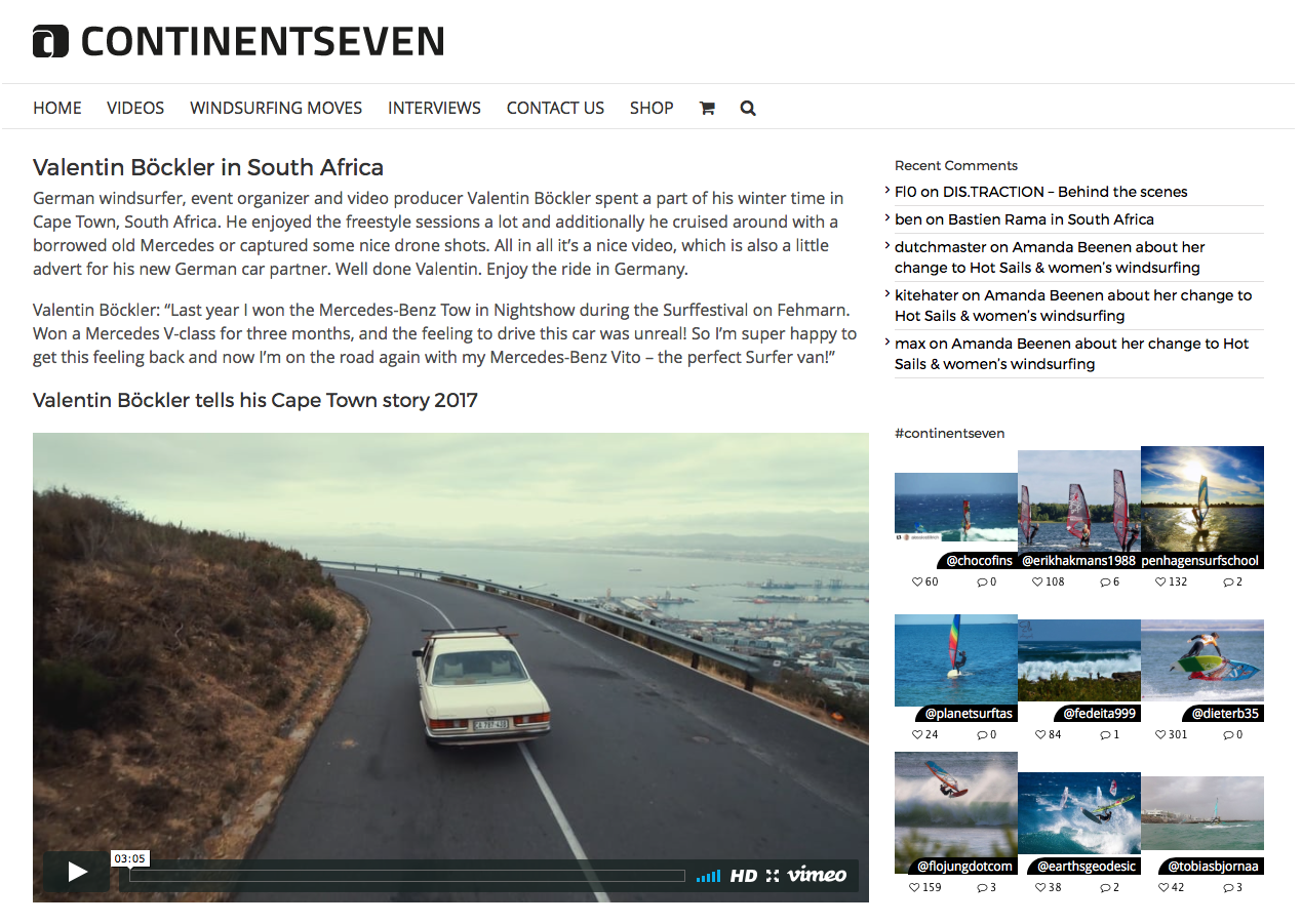 Continentseven, Capetown Video