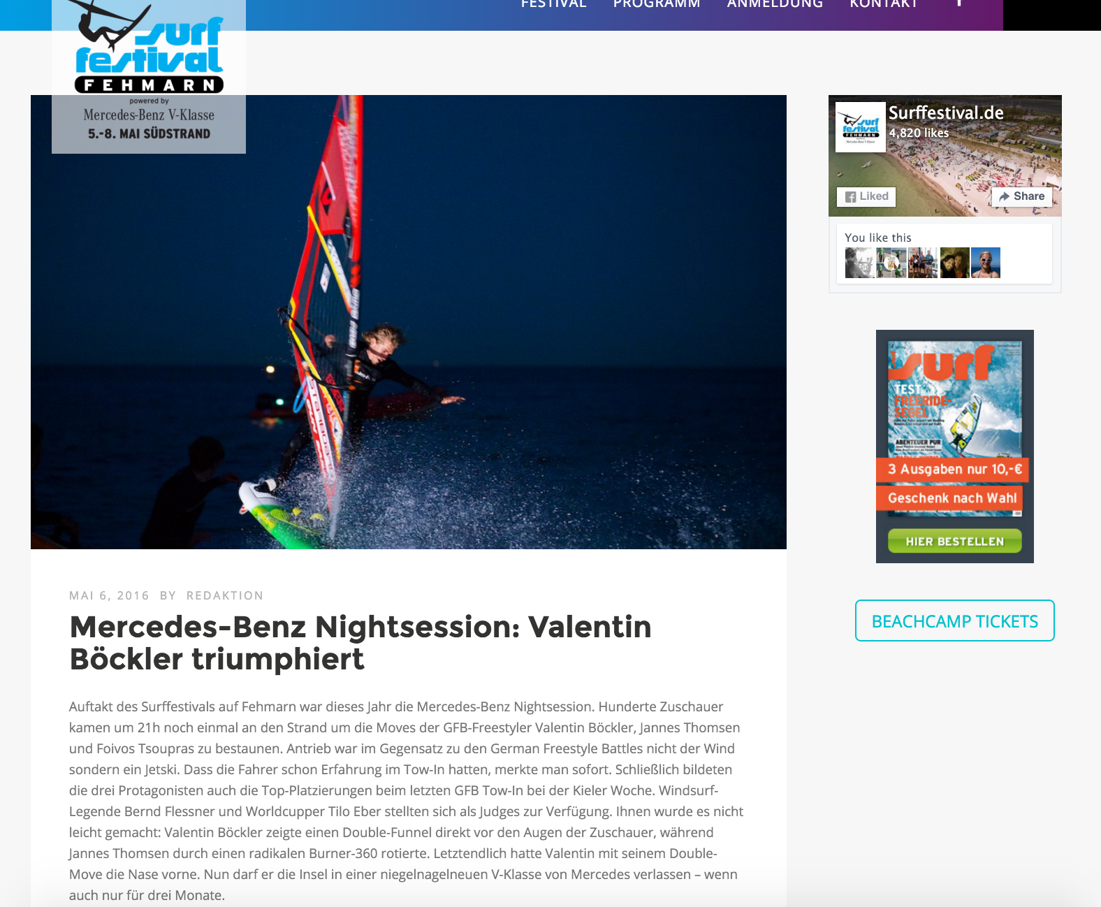 Surffestival, Sieger Mercedes Benz Towin Contest