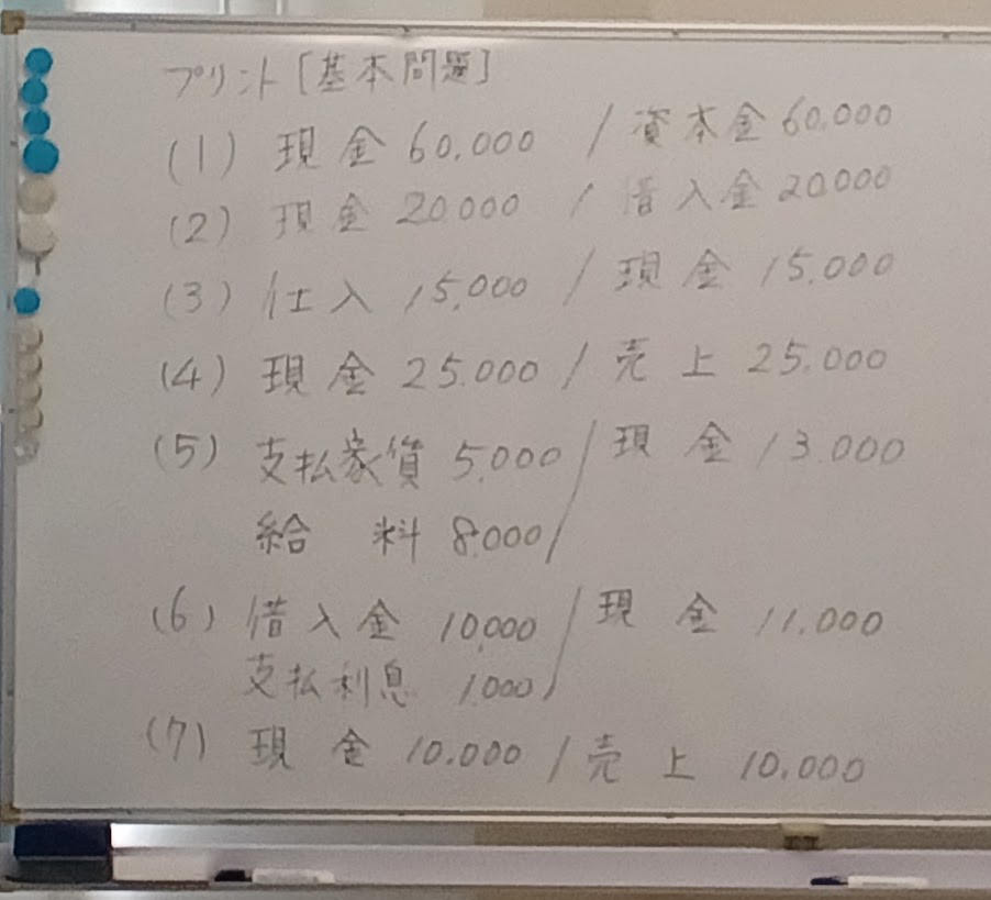 簿記講座こんな感じです('ω')