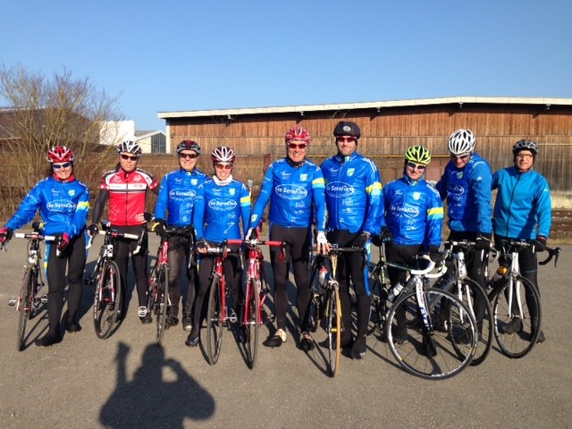 Ummendorf, 08.03.2014 - Transalpteam des Radtreff-Biberach und die 1. lockere Ausfahrt