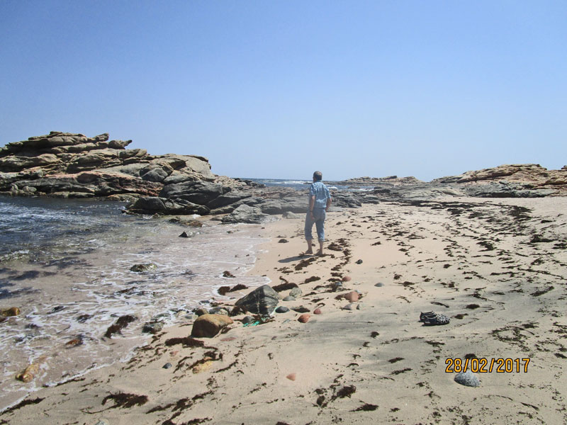 Bild 4 Pause und Füße baden auf dem Weg in Richtung Muscat