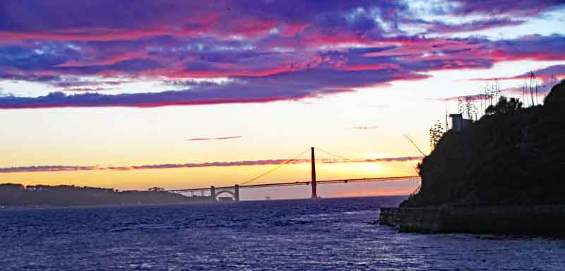 Bild 40 Blick am Abend auf Golden Gate