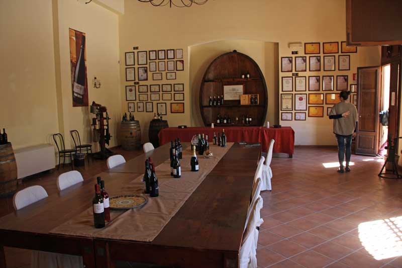 Probierzimmer  im Weingut Caruso & Minini für Marsala Wein