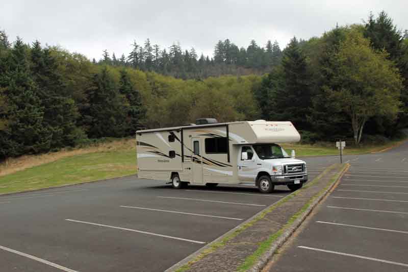 Bild 1 Auf dem Parkplatz am Ecola Beach NP