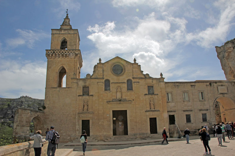 Matera alter Teil, an der alten Kirche