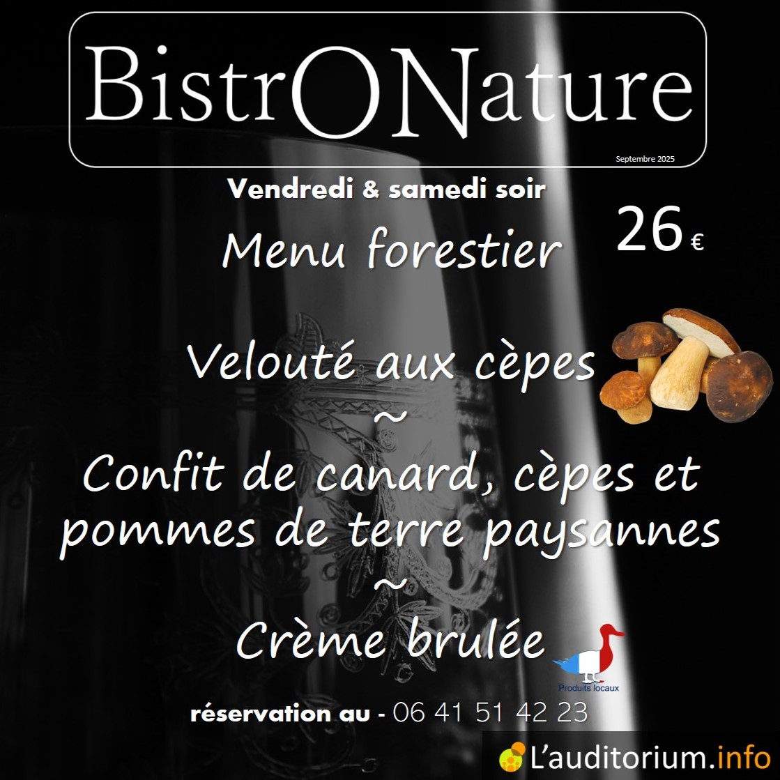 Menu forestier 2025