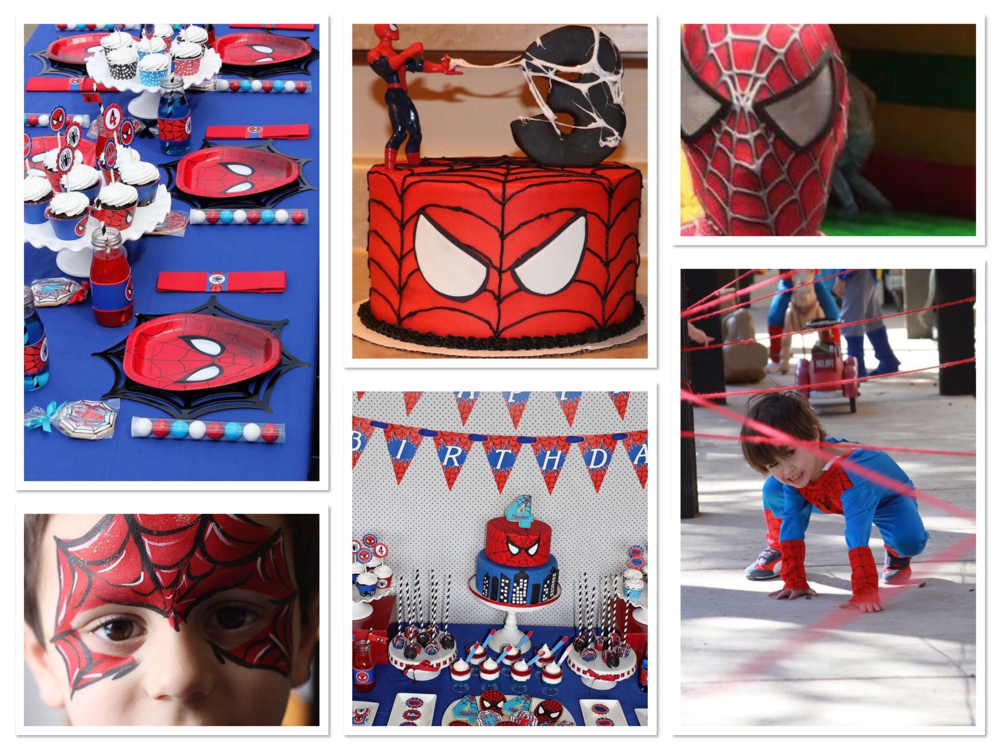 Spider-Man taart, spidermanfeestje, spiderman thema, 