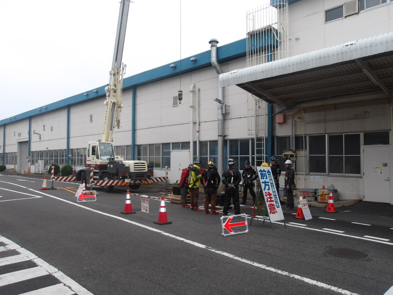 屋根墜落防止システム：工程写真