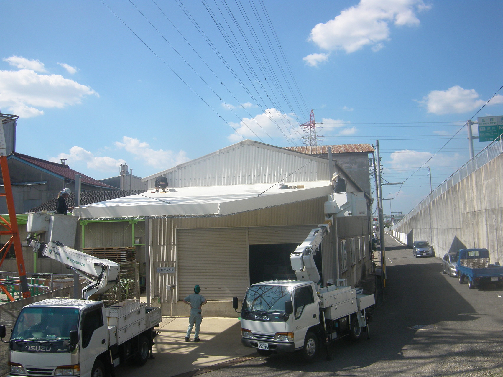 屋外荷捌き場新築工事：工程写真